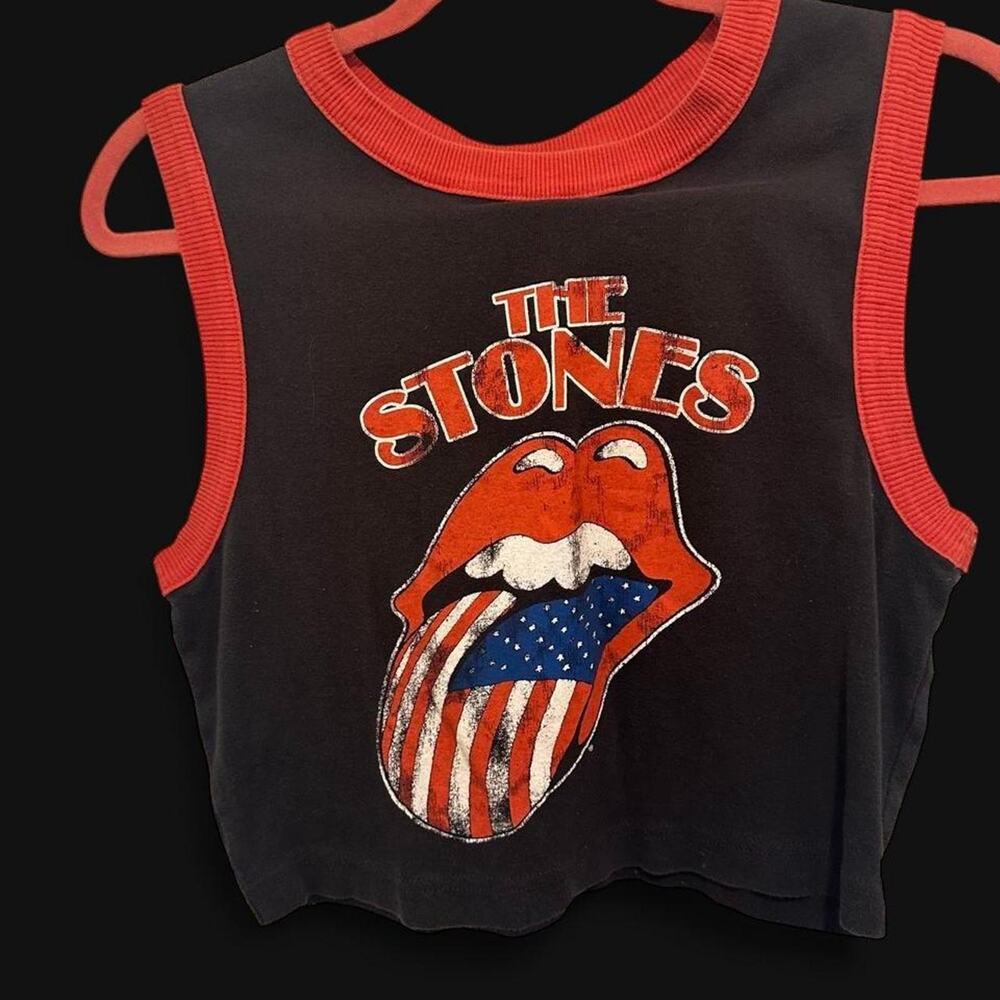 Rolling stones cropped baby tank